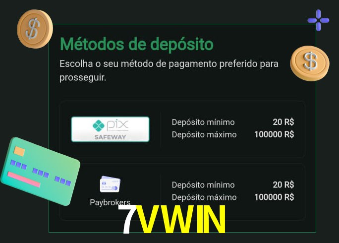 O cassino 7VWIN oferece uma grande variedade de métodos de pagamento